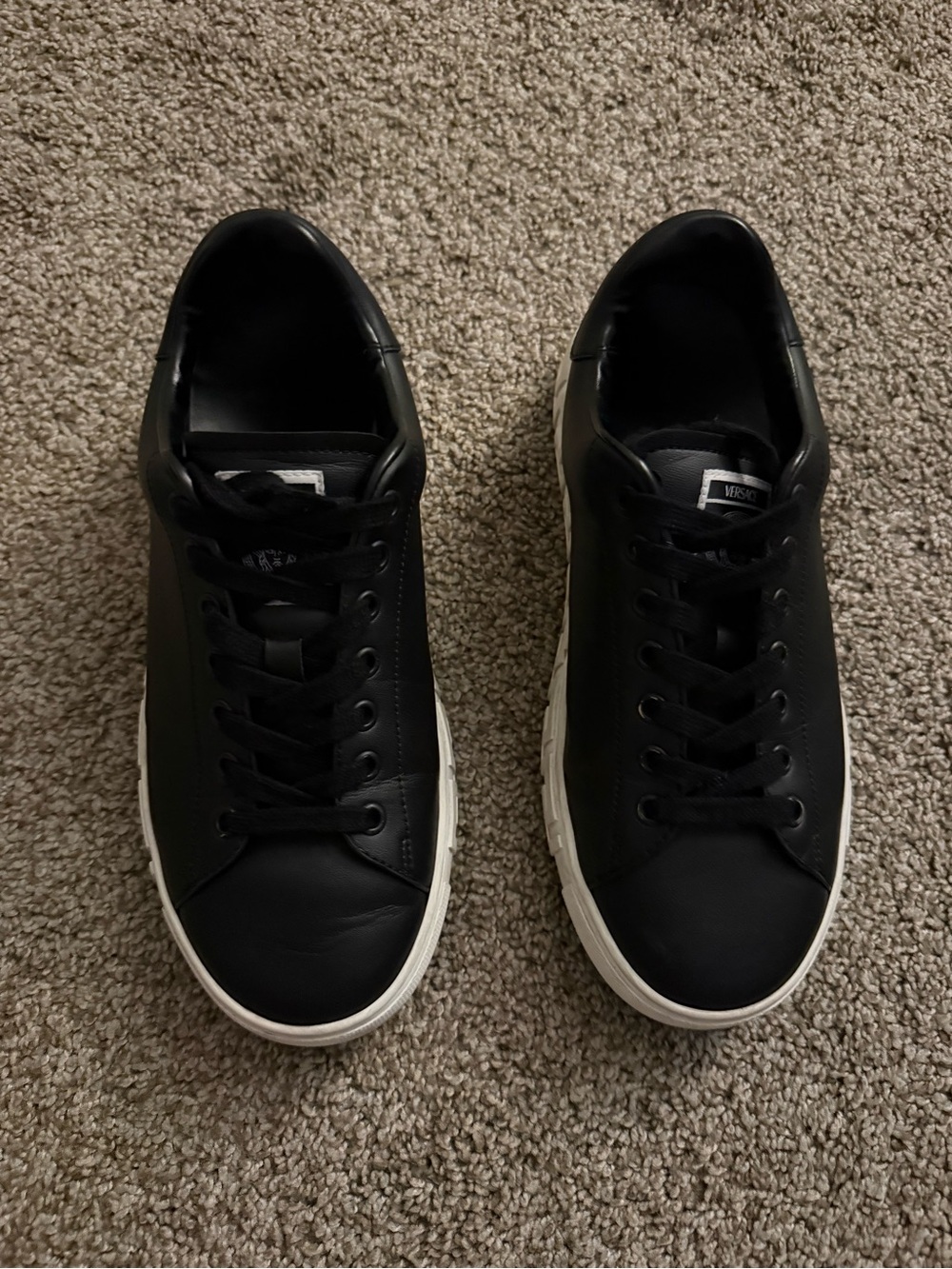 Black Low-Top Men's Greca Versace Sneakers